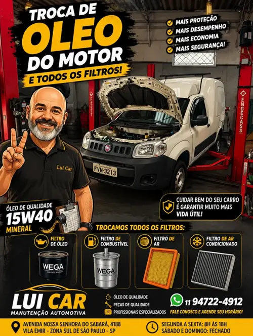 Troca Óleo e filtro na Lui Car